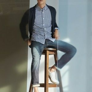 BANANA REPUBLIC No-Iron Slim Fit Check Button Up